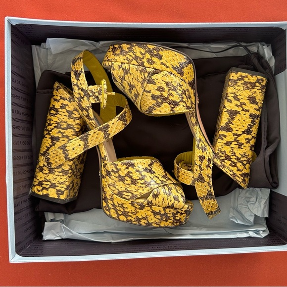 Vintage Prada Python Platform Sandal - Picture 2 of 8